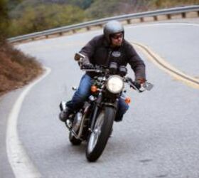 2013 triumph thruxton review motorcycle com, Despite the down reaching bars the Thruxton is not an uncomfortable motorcycle to ride