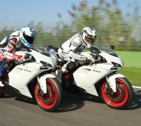 2011 ducati 848 evo review motorcycle com, World Superbike title contender Carlos Checa tries to keep up with Duke