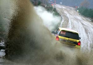 capirossi third in rally race, Loris Capirossi made quite a splash by reaching the podium in the Swift Sport Cup