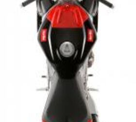 2010 aprilia rsv4 factory review motorcycle com, This image makes plain just how slender the new Aprilia is from nose to tail