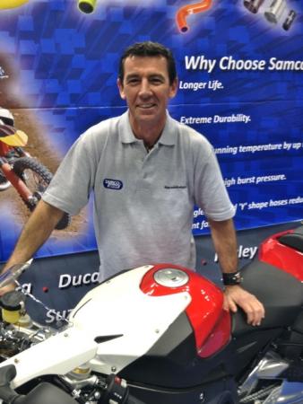 2012 dealer expo, Troy Corser was spotted in the Samco Sport booth Samco produces the high performance silicone hose kits used on Corser s BMW S1000RR World Superbike In addition to not bursting under extreme pressure the tubing is claimed to also increase engine cooling efficiency