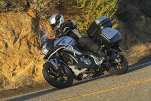 2012 honda nc700x review video motorcycle com, There s ample leverage to turn the NC into corners
