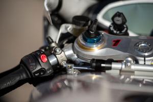 2013 mv agusta f4 and f4 rr review motorcycle com, A myriad of settings can be manipulated via the toggle on the left clip on Unfortunately its operation is not intuitive and can be cumbersome to use