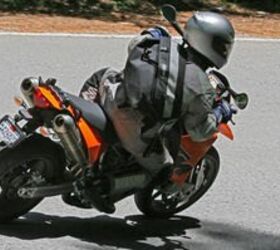 2006 ktm 950 supermoto quick ride motorcycle com, Gabe in action or at least what passes for action with Gabe