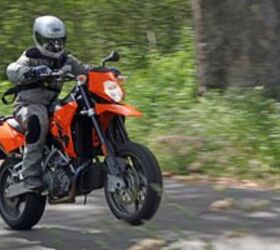 2006 ktm 950 supermoto quick ride motorcycle com, Gabe s mom would say this is dangerous
