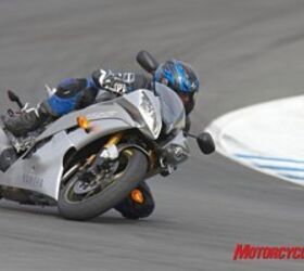 2008 yamaha r6 first ride motorcycle com, Railing through Rainey Corner at about 100 mph the R6 offered the confidence needed to lay the thing over