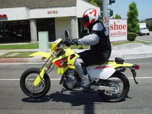2005 suzuki drz 400 sm motorcycle com, New shoes were the last thing on Sean s mind while playing hooligan on the streets of L A