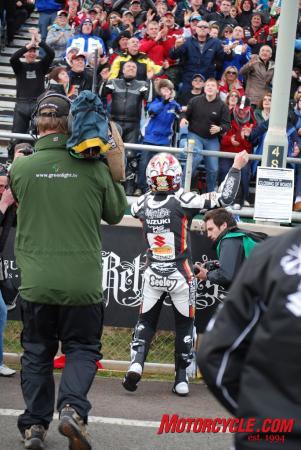 2010 north west 200 report, North West 200 winner Alastair Seeley revels in the crowd s adulation