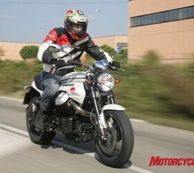 2008 moto guzzi griso 8v motorcycle com, An extra 20 horsepower over the previous two valve motor gives the new Griso the extra grunt Guzzi fans have been waiting for