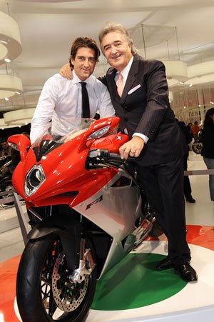 mv agusta sold for 1 euro, Claudio Castiglioni right and his son Giovanni Castiglioni are back in charge of MV Agusta