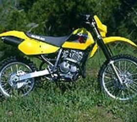 2001 suzuki dr z250 motorcycle com, With an RM inspired frame and adjustable suspension the DR Z250 is sure to make some people s wish list