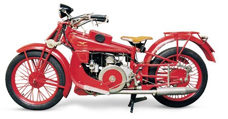 moto guzzi celebrates 90th anniversary, Giuseppe Guzzi brother of Moto Guzzi founder Carlo Guzzi rode this 1928 GT Norge 500 to the Arctic Circle The ride was to test the first rear swingarm suspension on a motorcycle