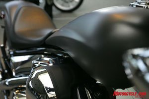 2010 honda fury unveiled motorcycle com, The flowing lines of the Fury s fuel tank look good at any angle
