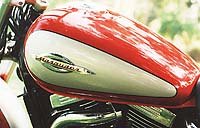motorcycle com, Marauder fuel tank comes complete with distinctive logo and cool racing style filler