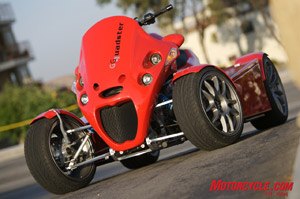 2008 gg quadster review motorcycle com, The BMW powered GG Quadster is a ride unlike any other