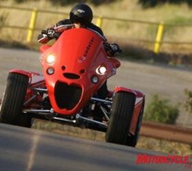 2008 gg quadster review motorcycle com, With nearly 170 horses pushing fat rear tires the GG Quadster gets up and boogies