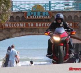 2009 honda dn 01 review motorcycle com, The DN 01 caused quite a stir wherever we went around Daytona s Bike Week