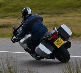2013 triumph trophy se review motorcycle com, From tight unmarked undulating Highlands backroads to high speed aggressive freeway riding the Trophy competently handled whatever was thrown at it Triumph claims a 51 5 forward weight bias