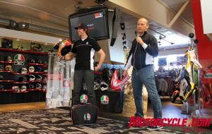2011 dainese agv usa collection preview, To get to the stage Supercross and X Games phenomenon Travis Pastrana gunned a tricked out bike across the retail store back clothing wall laying down a long strip of rubber on the floor I was going to do a flip but I needed a helmet he said to laughs as he stepped off the bike Once on stage they gave him a helmet his own official replica one but alas no further stunts were performed