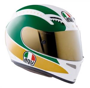 2011 dainese agv usa collection preview, T 2 Helmet Giacomo Agostini replica shown