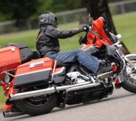 2012 harley davidson cvo models review motorcycle com, The Electra is surprisingly adept at carving an arc despite its considerable heft