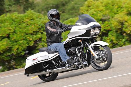 2012 harley davidson cvo models review motorcycle com, Many in attendance at the press launch of the 2012 CVO models deemed the Road Glide Custom as the best looking bike of the four models The white model seen here was a jaw dropper when unveiled during the presentation