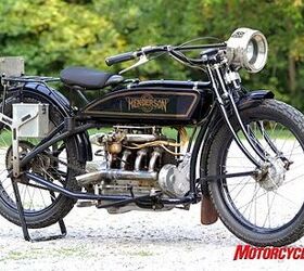 1917亨德森四个自行车测试,从死里复活,恢复一些现代便利这一块的美国摩托车历史活得很好