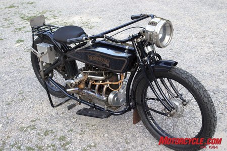 1917 henderson four bike test, Even with a few modern conveniences added to the bike and the luxury of perfect pavement Walksler was only able to best the cross country ride record set in 1917 by little more than a day and a half