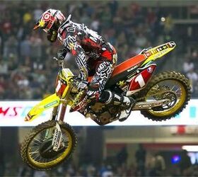 ama sx 2011 atlanta results, Ryan Dungey benefited from the second of two final lap collisions between James Stewart and Chad Reed