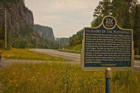 ride the wild side in northwest ontario, The gorgeous curves along the ancient rock cliffs of the Pijitawabik Palisades