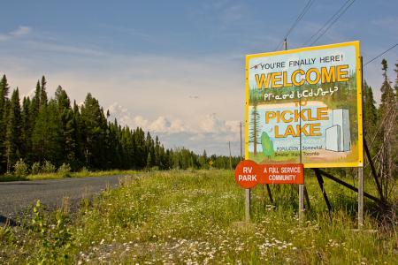 ride the wild side in northwest ontario, The middle of nowhere Pickle Lake