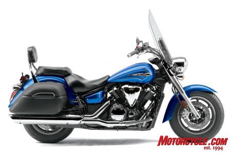2010 yamaha star lineup unveiled motorcycle com, Ergonomic and cosmetic tweaks for the 2010 V Star 1300 Tourer Available early 2010 at an 11 790 MSRP