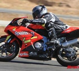 moriwaki md250h vs aprilia rs125 shootout motorcycle com, Aprilia leans on its multitude of roadracing world championships to deliver its two strokin RS125 Although street legal in Europe American imports are limited only to racetrack use Italian exotica doesn t come any cheaper than its 5 499 MSRP