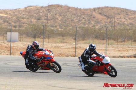 moriwaki md250h vs aprilia rs125 shootout motorcycle com, Chasing each other around the racetrack has rarely been this much fun