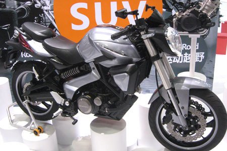 2009 chinese motorcycle show part 1, This prototype Zongshen Cyclone is an example of the ongoing evolution of the Chinese motorcycle industry and market