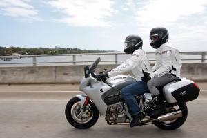 2012 motus mst preview motorcycle com, Two up riding is an essential part of sport touring and the MST accommodates passengers nicely
