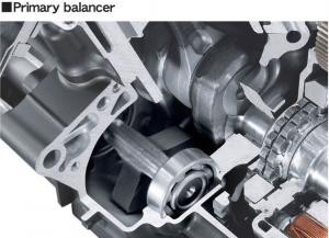 2011 honda cbr250r tech review motorcycle com, The primary balancer is placed as close as possible to the crankshaft