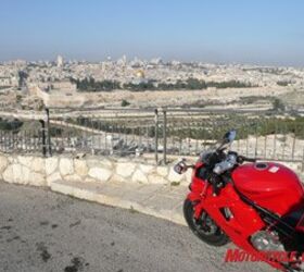 hyosung gt650r review motorcycle com, And now for something completely different A Korean bike with an Israeli backdrop the GT650 overlooks the holy land of Jerusalem The golden dome is the el Aqsa or Dome of the rock