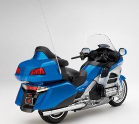 2012 honda gold wing unveiled motorcycle com, A restyled taillight is part of the Wing s updated appearance
