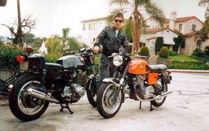 lovin the laverda, Paul Garson with his much missed 1000 triple and 750 SF American Eagle