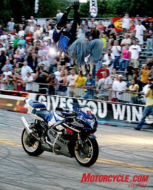 2008 xdl sportbike freestyle championship round 4 indianapolis, Jacob Bardwell in mid air about to win Sickest Trick