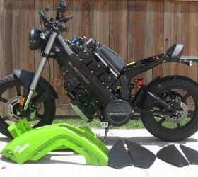 2010 brammo enertia review motorcycle com, This is what a production electrical motorcycle looks like naked with her clothes on the floor See more such detail pics in gallery