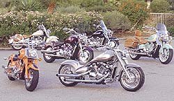 1997 yamaha royal star tour deluxe motorcycle com, Bevy of Royal Stars customized with Yamaha accessories
