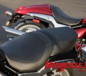 2009 suzuki boulevard m90 review motorcycle com, A pillion cover is easily installed or removed via the seat lock that s hidden behind a small body panel on the bike s right side