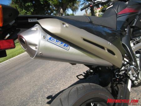 2009 yamaha wr250x project bike, Yamaha s accessory GYTR slip on exhaust pipe