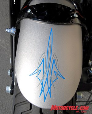 2008 harley davidson flstsb cross bones review motorcycle com, Von Dutchery