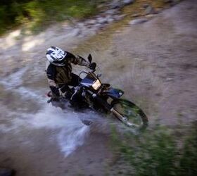 2012 suzuki dr z400s review motorcycle com, Dirt pavement or water the DR Z attacks them all with aplomb