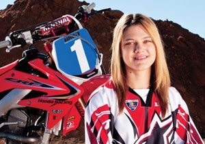 honda signs womens mx champ fiolek, Ashley Fiolek will be hanging her No 1 plate on a Honda CRF250R