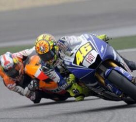 rossi back on top, Dani Pedrosa stayed within half a second behind Valentino Rossi for nearly the entire race