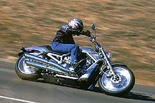 church of mo first ride 2002 harley davidson vrsca v rod, Long and low smooth and fast It s truly amazing how well the V Rod manages to get through the twisties